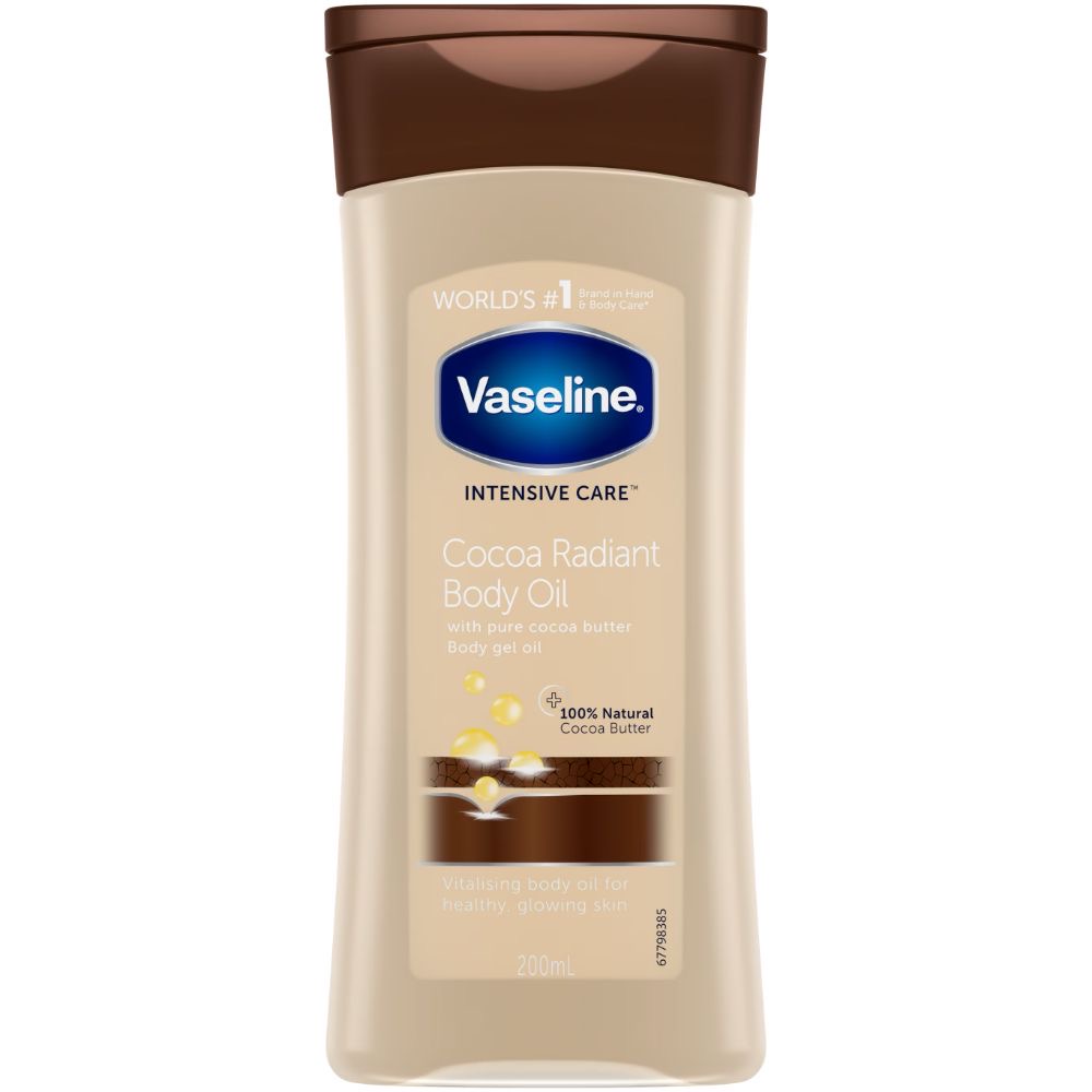 Vaseline Body Gel Oil Cocoa Radiant 6.8Fl Oz