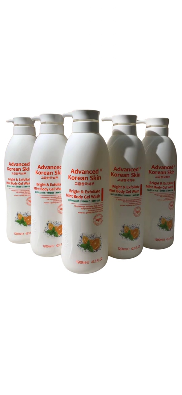 ADVANCED KOREAN SKIN BRIGHT AND EXFOLIATE MINT BODY GEL WASH- 1200ML