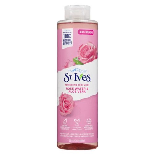 St ives rose water & aloe water body wash